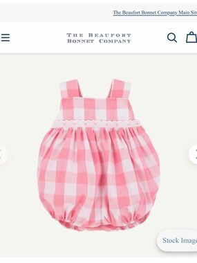 NWT Babs Bubble Romper in Hamptons Hot Pink Chattanooga Check by TBBC